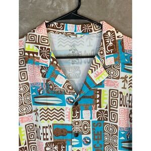 Buc-ee's Hawaiian Shirt Men's Medium Colorful Surfboard Guitar Souvenir 2025
